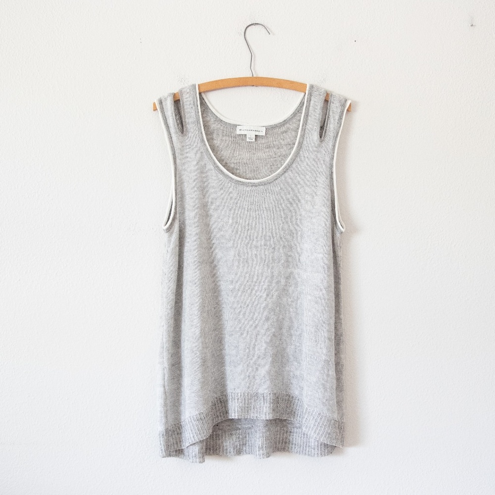White + Warren Linen Tank Top